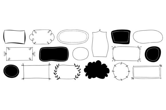 Download Hand-draw Vector Doodle Frame Set - Premium Resources