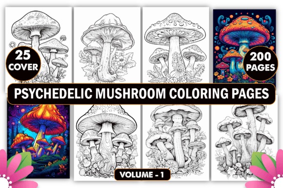 Download Psychedelic Mushroom Coloring Pages - Premium Resources