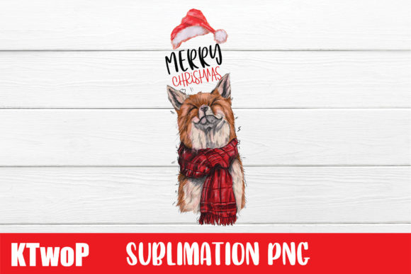 Download Merry Christmas Sublimation Fox Handdraw - Handdraw Collection