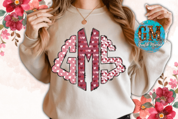 Download Valentine Handdraw Monogram Set - Handdraw Collection