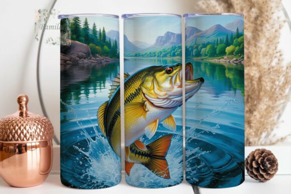 Download Dynamic Fish Leap River 20oz Tumbler Wra - Premium Resources