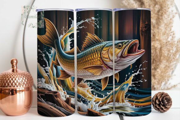 Download Dynamic Wood Grain Fish 20oz Tumbler - Premium Resources
